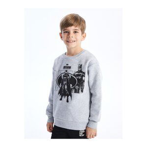 LC Waikiki Boys' Crew Neck Batman Printed Long Sleeve Sweatshirt