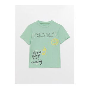 LC Waikiki Crew Neck Short Sleeve Printed Baby Boy T-Shirt