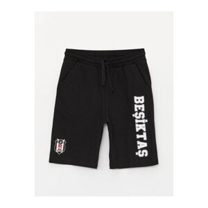 LC Waikiki Boys' Elastic Waist Beşiktaş Printed Shorts