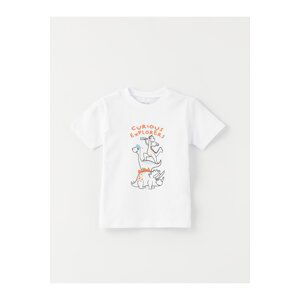 LC Waikiki Crew Neck Short Sleeve Printed Baby Boy T-Shirt