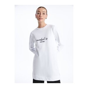 LC Waikiki Women's Crew Neck Printed Long Sleeve Sweatshirt Tunic