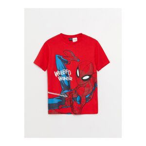 LC Waikiki Crew Neck Spiderman Printed Short Sleeve Boys' T-Shirt