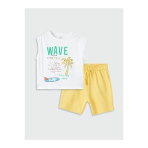 LC Waikiki Crew Neck Baby Boy T-Shirts and Shorts 2-pack