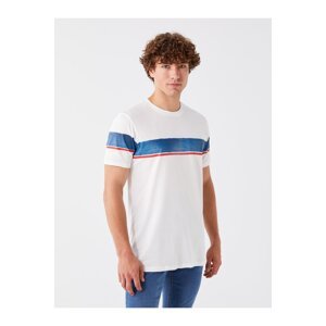 LC Waikiki Crew Neck Short Sleeve Color Blocked Combed Cotton Men's T-Shirt