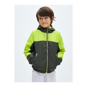 LC Waikiki Boys' Hooded Color Block Raincoat