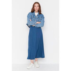 Trendyol Navy Blue Scuba Knitted Skirt