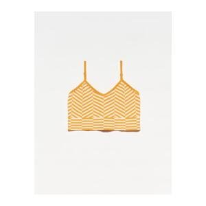 Dilvin 10184 Strappy Knitwear Undershirt Crop - orange