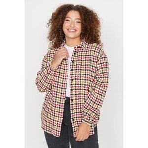 Trendyol Curve Multicolored Plaid Oversized Woven Shirt