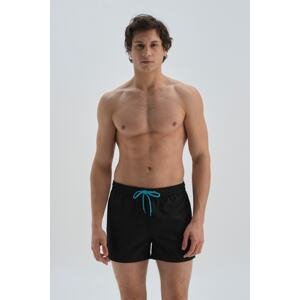 Dagi Black - Turquoise Micro Short Swim Shorts