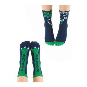 Denokids Knit Dino Boy 2 Pack Socket Socks Set