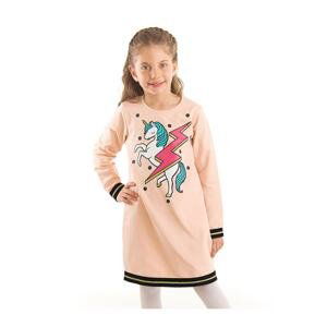 Mushi Lightning Thunder Unicorn Girl Salmon Pink Dress