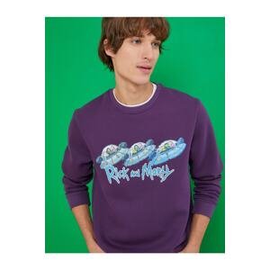 Koton Rick And Morty Sweatshirt Raised Licensed Printed