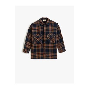 Koton Lumberjack Shirt Double Flap Pocket Long Sleeve