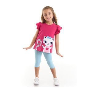 Denokids Frilly Kitten Girl T-shirt Leggings Set