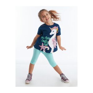 mshb&g Seahorse Unicorn Girls Kids Tunic Leggings Suit