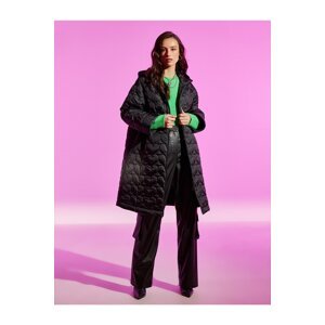 Koton Rachel Araz X - dlhý kabát so srdcom prešívanou kapucňou