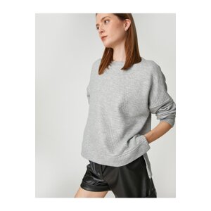 Koton Oversized Sweatshirt Crew Neck