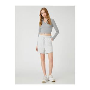 Koton 3sal40037ik Women's Denim & Canvas Shorts Snow Melang