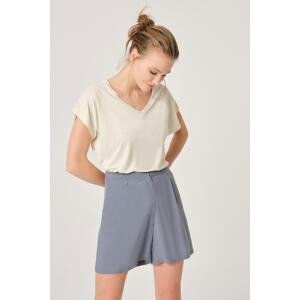 Dagi Blue Pleated Shorts