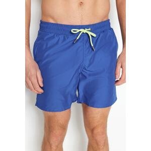 Trendyol Blue Men's Basic Standard Length Swim Shorts