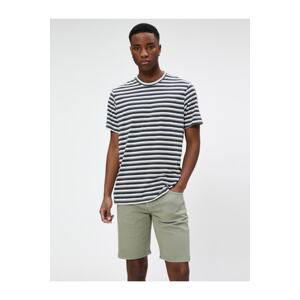 Koton Bermuda Gabardine Shorts With Pocket Detailed Buttons Cotton