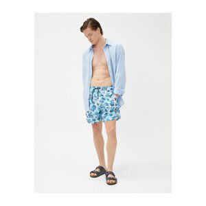 Koton Marine Shorts with Lace-Up Waist, Pocket Detailed.