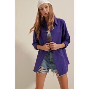 Bigdart 3900 Oversize Long Basic Shirt - Purple
