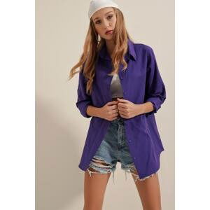 Bigdart 3900 Oversize Long Basic Shirt - Purple