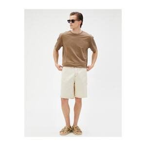 Koton Cargo Shorts with Pockets Stitching Detailed and Buttoned Cotton