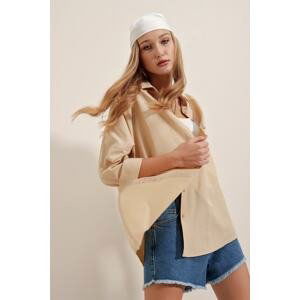 Bigdart 3900 Oversize Long Basic Shirt - Beige