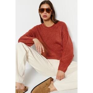 Trendyol Tile Wide Fit Soft textúrovaný Basic Pletený sveter