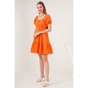 Bigdart 2351 Flared Poplin Dress - Orange