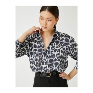 Koton Leopard Patterned Shirt Long Sleeve