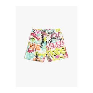 Koton The Shorts Waist Elasticated, Printed with pockets.