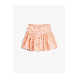 Koton Floral Mini Skirt with Flounces