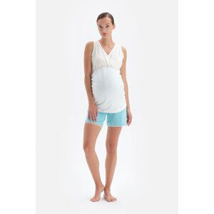 Dagi Mint Cotton Maternity Shorts