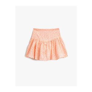 Koton Floral Mini Skirt Flounced