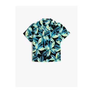 Koton Short Sleeve Shirt Floral Pattern Pocket Detail Cotton