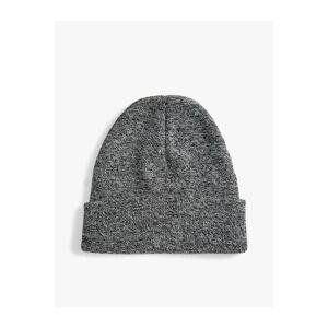 Koton Basic Knit Beanie with Folding Detail with Patches.