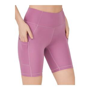 LOS OJOS Women's Lavender High Waist Compressor Double Pocket