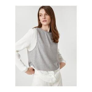 Koton Knitwear Sweater Detailed Shirt Long Sleeved