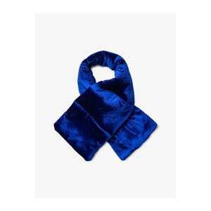 Koton Women's Navy Blue Faux Für Detailed Scarf