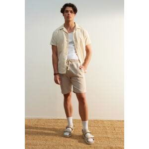 Trendyol Mink Regular Fit Linen Look Shorts