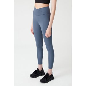 LOS OJOS Anthracite Cross Waist Detail Leggings