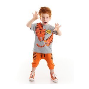 Denokids Roar Tiger Boys T-shirt Capri Shorts Set