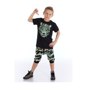 mshb&g Pixel Tiger Boys T-shirt Capri Shorts Set