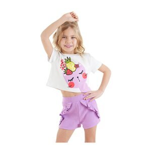 Denokids Fruity Cat Girl's T-shirt Shorts Set