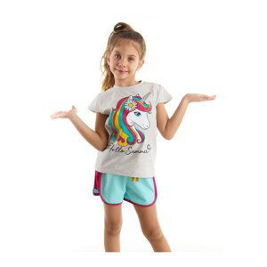 Mushi Floral Unicorn Girl T-shirt Shorts Set