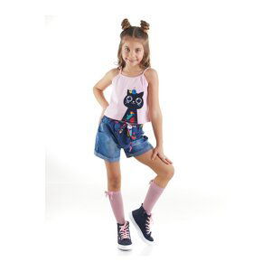 mshb&g Flower Garden Girls T-shirt Denim Shorts Set