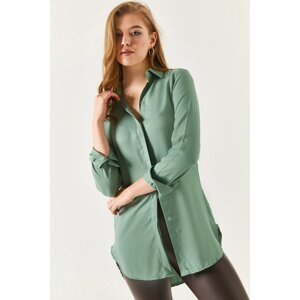 armonika Women's Turquoise Tunic Shirt